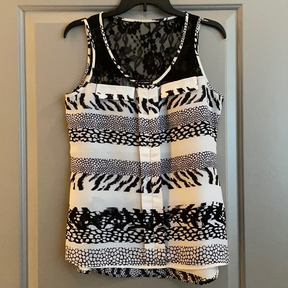 Black and White with Lace Tank